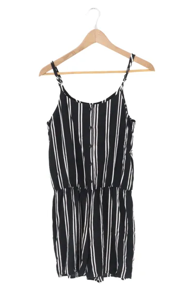 LMTD Jumpsuit Mädchen Gr. 170 Schwarz Gestreift Casual Sommer Overall
