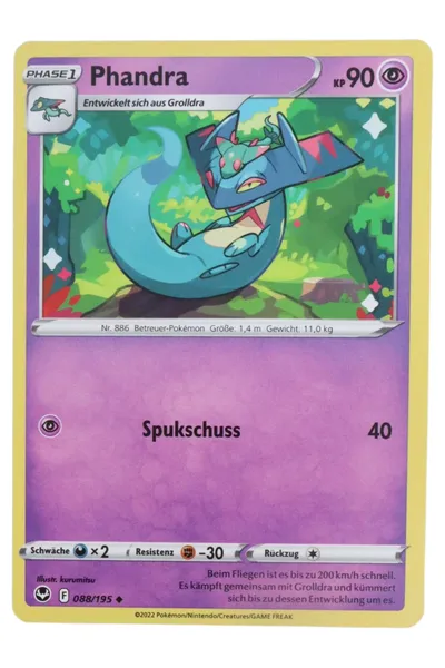 POKéMON Phandra Sammelkarte Lila Trading Card Spielkarte