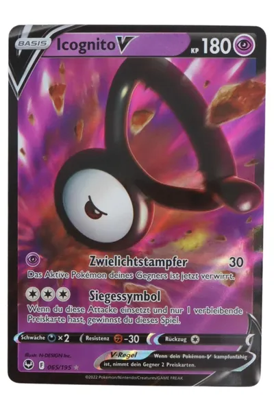 POKéMON Sammelkarte Icognito V Lila 065/195 Deutsch TCG