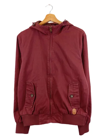 TOKYO LAUNDRY Leichte Jacke Herren S Rot Casual Kapuze Baumwolle Polyester