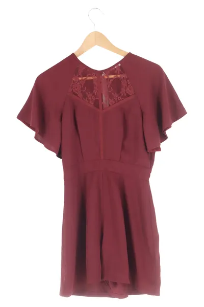 ASOS PETITE Damen Jumpsuit Gr. 38/M Rot Elegant mit Spitze