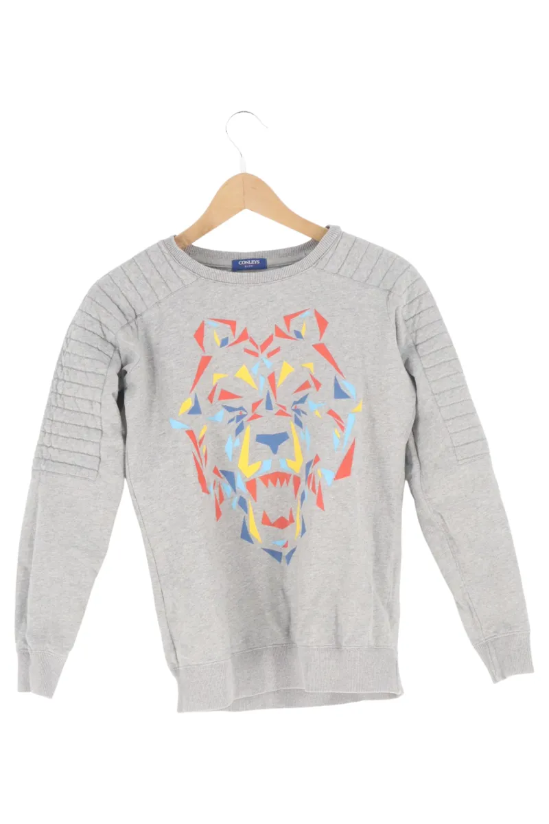 CONLEYS BLUE Damen Sweatshirt Gr. 34;XS Grau Bären-Print Casual Modern 1