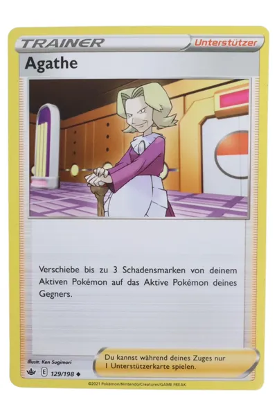 POKéMON Sammelkarte Agathe Trainer Unterstützer Gelb Deutsch TCG