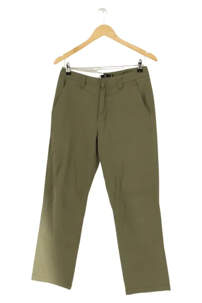 VOLCOM Damen Stoffhose W26/34/XS Grün Casual Chino Hose Baumwolle