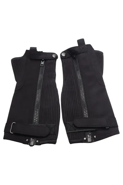 SHAMP Reitstiefel Half Chaps Damen Schwarz Gr. 38 Modern Reißverschluss