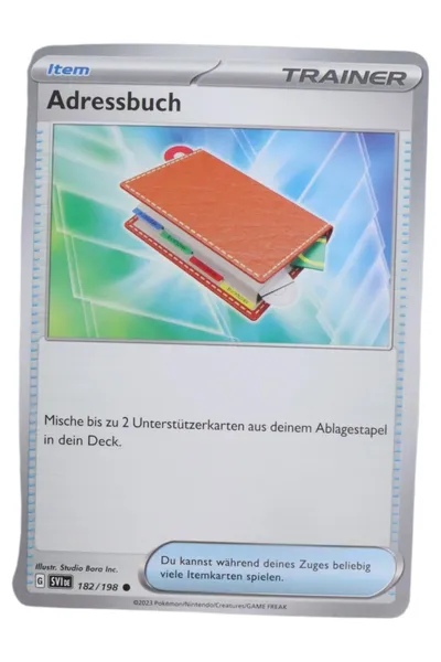 POKéMON Sammelkarte Adressbuch Trainer Karte Mehrfarbig 182/198