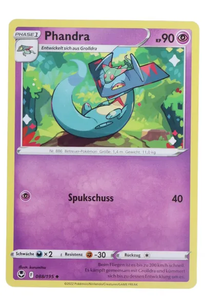 POKéMON Sammelkarte Phandra KP 90 Phase 1 Mehrfarbig