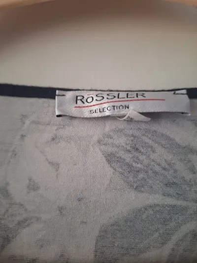 Rössler Selection Damen T-Shirt Gr. 50 Blumenmuster Ösen Viskose