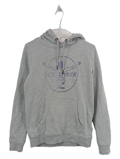 Chiemsee Hoodie Kapuzenpullover Kinder Gr. XS Grau Logo Sportlich