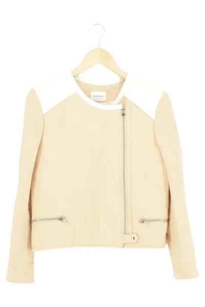 CLUB MONACO Damen Leichte Jacke Gr. 38/M Beige Elegant Modisch Reißverschluss