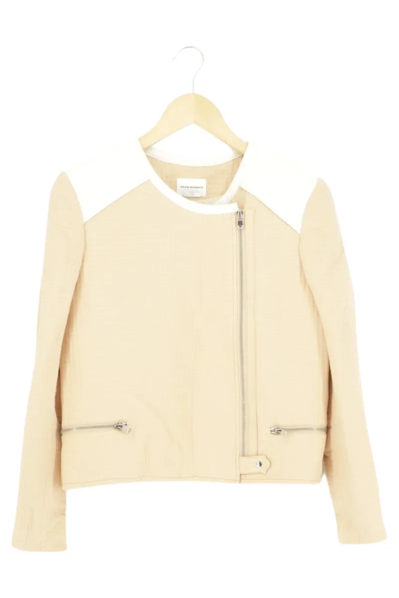 CLUB MONACO Damen Leichte Jacke Gr. 38/M Beige Elegant Modisch Reißverschluss 1