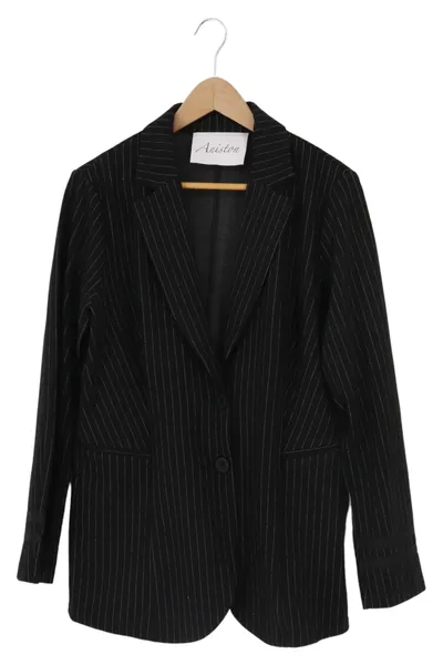 ANISTON Damen Blazer Gr. 40/M Schwarz Gestreift Business Elegant