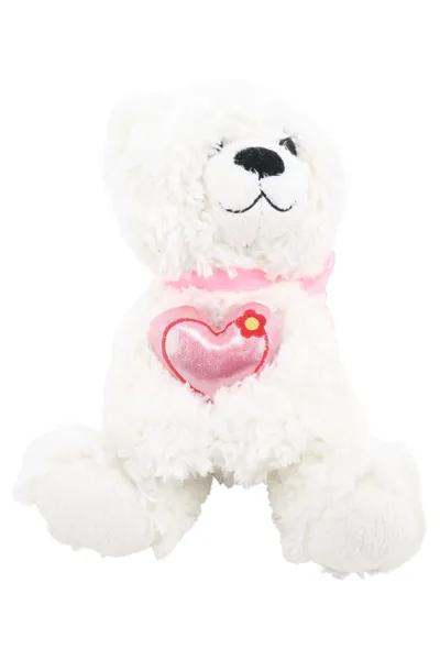 AURORA Baby Kuscheltier Teddybär Weiß Rosa Herz Plüschtier Geschenk