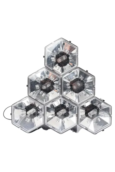 Moderne LED Lichtbox Schwarz Hexagon Modul Lampe Beleuchtung Deko