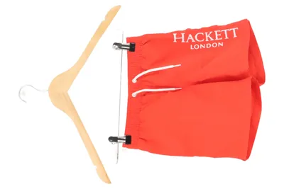 HACKETT LONDON Badeshorts Kinder Gr. 146 Rot Sportlich