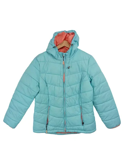 NORDCAP Steppjacke Damen Gr. 40 Türkis Kapuze Outdoor Winterjacke