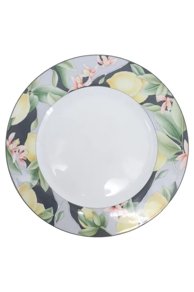ESCHENBACH Wandteller Porzellan Mehrfarbig Elegant Vintage Blumen Zitrone