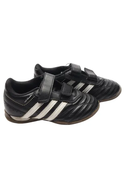 ADIDAS Sportschuhe Kinder Gr. 28 Schwarz Klettverschluss Hallenschuhe