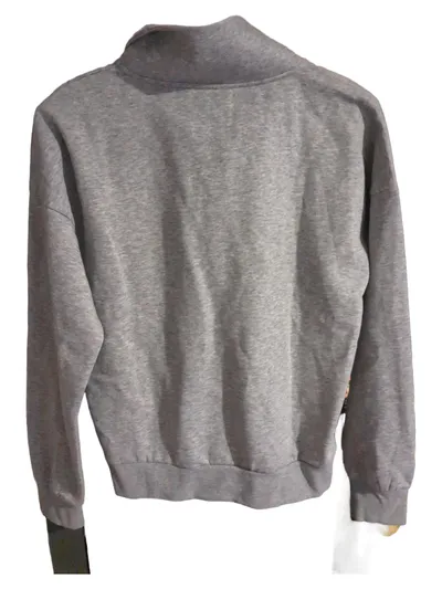 Noisy May Damen Pullover Sweatshirt Troyer Les Alpes Reißverschluss Grau Gr. 38