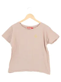 DERBE Damen T-Shirt Gr. 38/M Beige Gestreift Casual Kurzarm 1