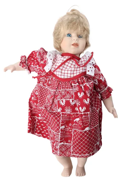 swiss dolls Glorex Künstlerpuppe Rot Klassisch Nostalgisch Vintage