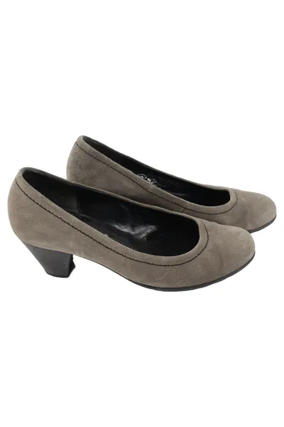 GABOR Pumps Damen Gr. 39.5 Grau Elegant Business Hovercraft Wildleder