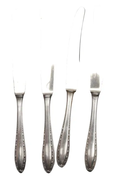 Besteck Set 4 Messer Silber Edelstahl Klassisch Elegant Tafelmesser