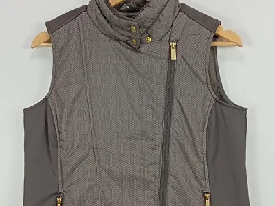 Daily Sports Damen Steppweste Gr. 36/S Grau Fischgrät Outdoor Golf