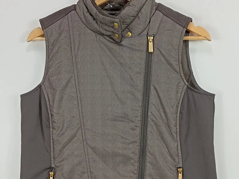 Daily Sports Damen Steppweste Gr. 36/S Grau Fischgrät Outdoor Golf 2