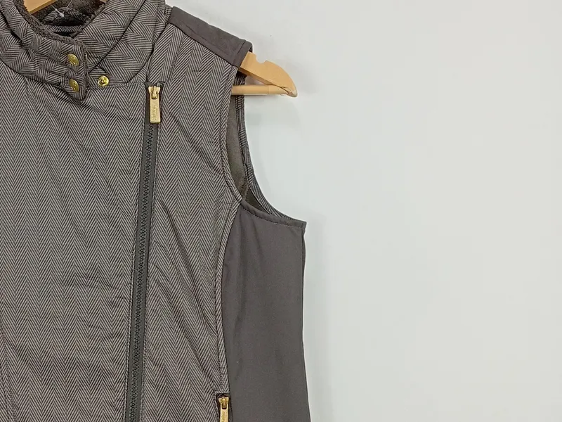 Daily Sports Damen Steppweste Gr. 36/S Grau Fischgrät Outdoor Golf 3