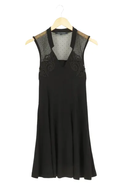 FRENCH CONNECTION Spitzenkleid Damen 38/M Schwarz Elegant Vintage Party