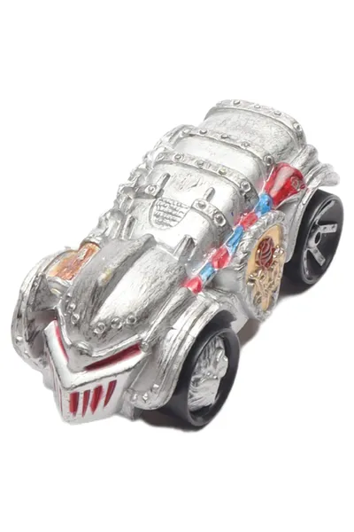 DISNEY Spielzeugauto Ritterauto Silber Metall Kunststoff 6cm