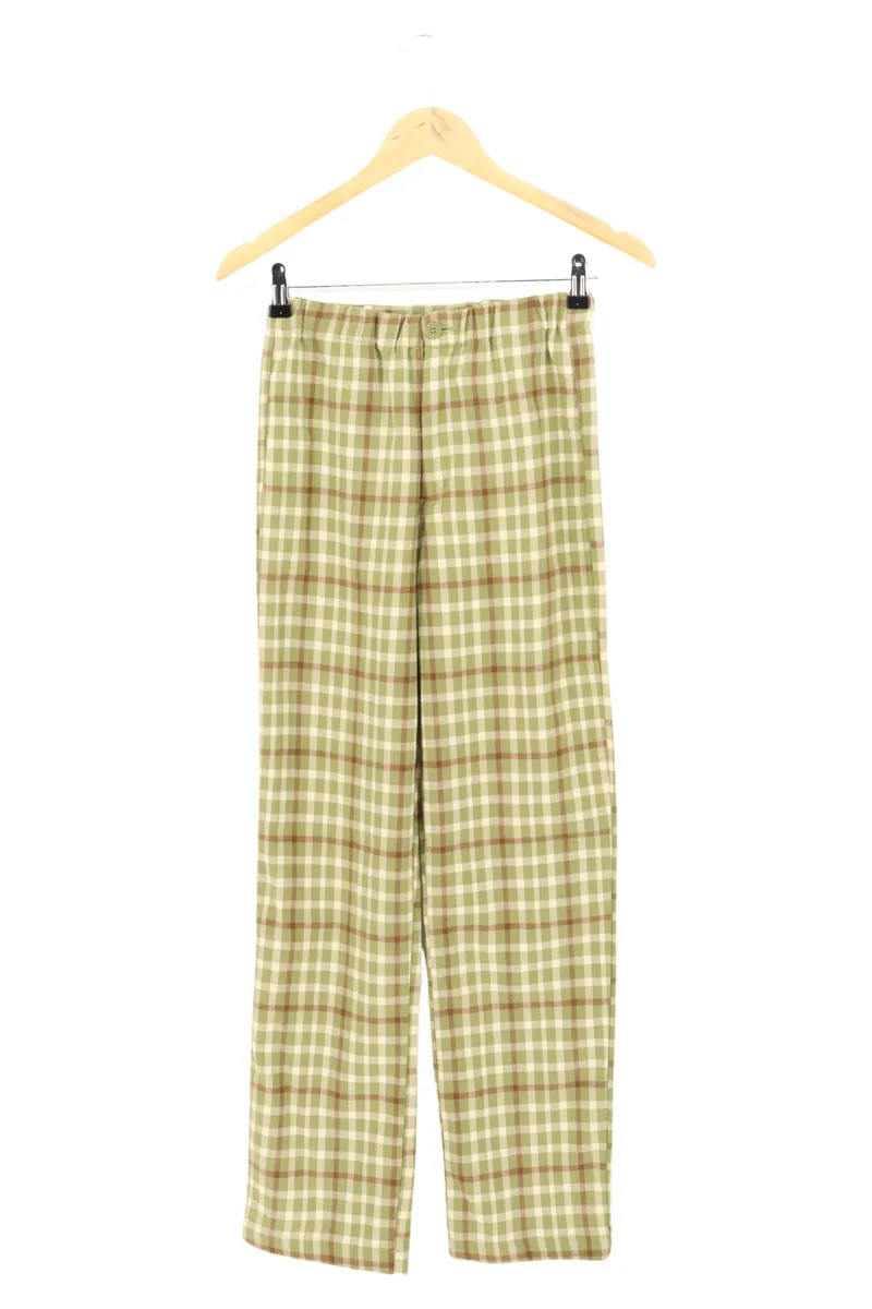 Brandy Melville Damen Stoffhose Kariert Mehrfarbig Gr. M Casual Preppy 1
