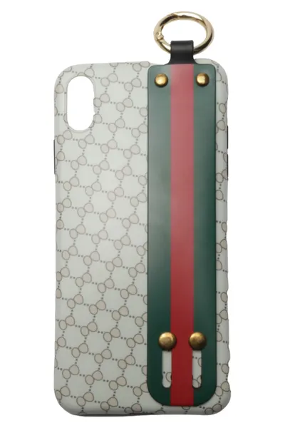 Apple iPhone X/XS Handy Schutzhülle Mehrfarbig Logo-Print Modisch mit Band
