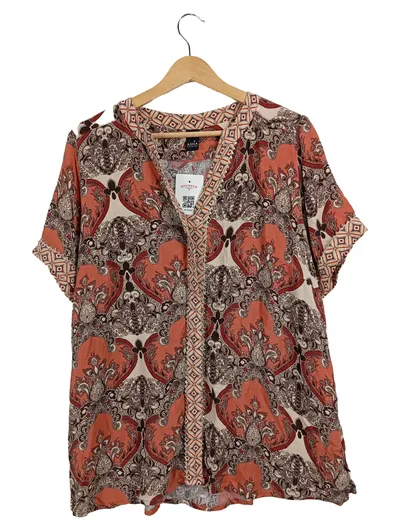 ADIA Fashion Damen Bluse Gr. 42/44 Mehrfarbig Paisley Bohemian