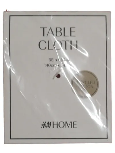 H&M HOME Tischdecke Baumwolle Uni Braun Rechteckig 140x240 cm