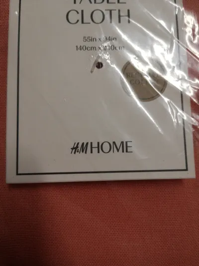 H&M HOME Tischdecke Baumwolle Uni Braun Rechteckig 140x240 cm