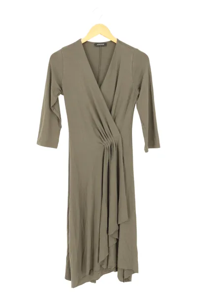Apanage Freizeitkleid Damen Gr. 38/M Braun Wickelkleid Casual Elegant
