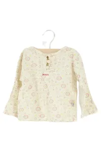 BOB DER BÄR Langarmshirt Kinder Katze Motiv Gr. 74 Beige Baumwolle 1