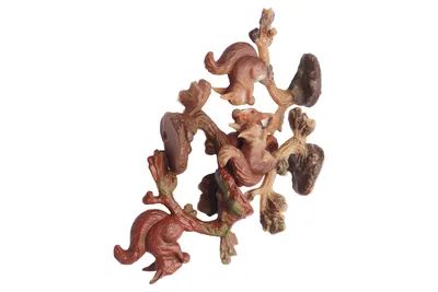 MAROLIN MANUFAKTUR Spielfiguren Eichhörnchen Waldtiere Braun 4 Stück