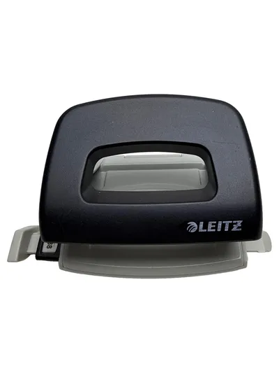 Leitz Locher Schwarz 2-Loch Bürobedarf Papierlocher Stanzer 6x14cm
