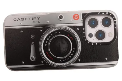 casetify Handy Schutzhülle Schwarz Retro Kamera Design Hülle