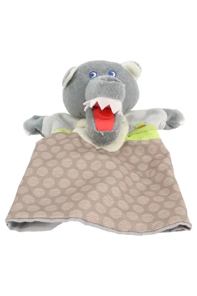 HABA Handpuppe Wolf Grau 25cm Stofftier Plüschtier Kasperlepuppe