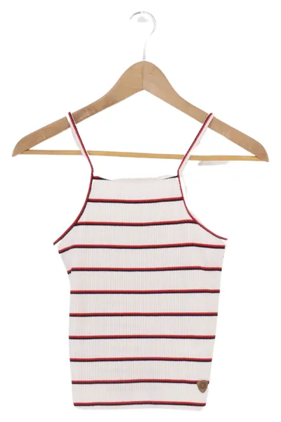 AIKI Top Damen Mehrfarbig Gestreift Gr. 32/XS Casual Maritim Rippstrick