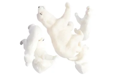 MAROLIN MANUFAKTUR Eisbären Spielfiguren Set 5 Teile Weiß Tierfiguren