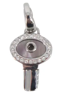 FOSSIL Kettenanhänger Schlüssel Silber Strass Damen Elegant Modern 1