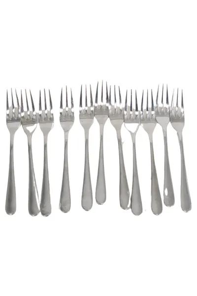 WMF Fleischgabel Set 11x Edelstahl Silber Tranchier Besteck