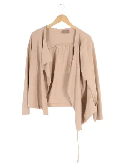 CARTOON Damen Leichte Jacke Beige Gr. 44/L Klassisch Elegant Drapierter Schnitt