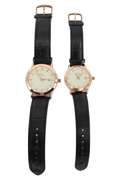 TARDIMA Armbanduhren Set Damen Herren Rose Gold Schwarz Klassisch Elegant