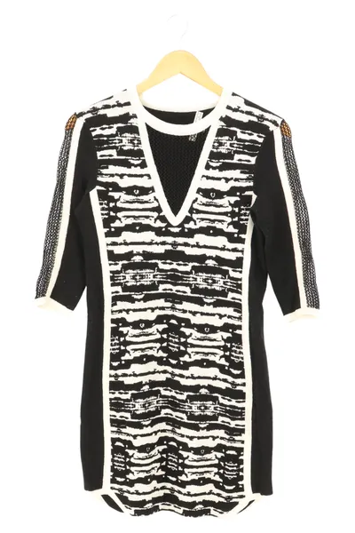 Dagmar Freizeitkleid Damen 38;M Schwarz Weiß Grafisch Elegant
